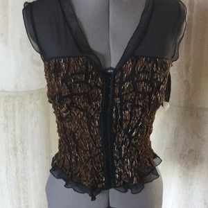 Leopard and sheer top